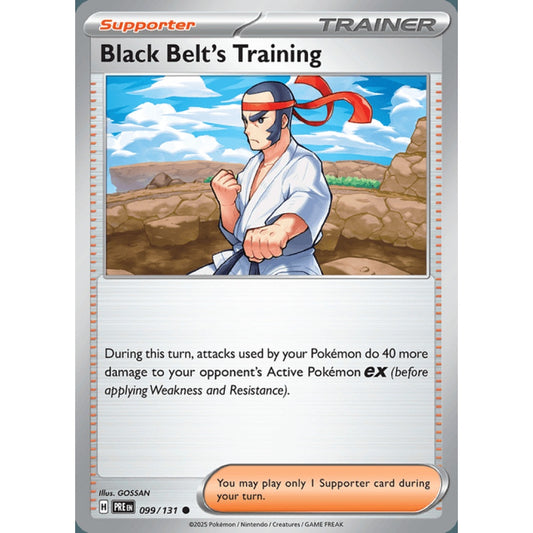 Black Belt's Training Common 099/131 Pokemon Card Game Prismatic Evolutions