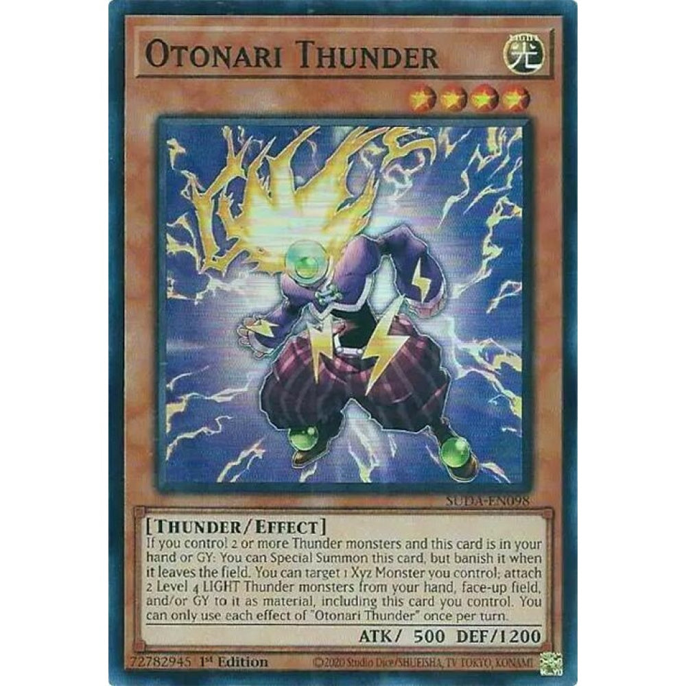 Otonari Thunder SUDA-EN098 Super Yu-Gi-Oh Supreme Darkness