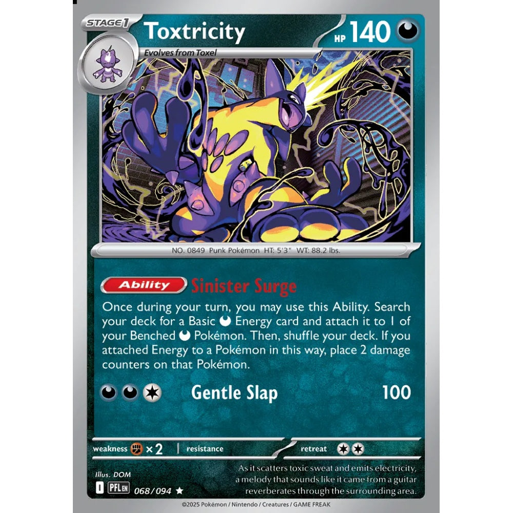 Toxtricity Rare 068/094 Pokemon Card Game Phantasmal Flames