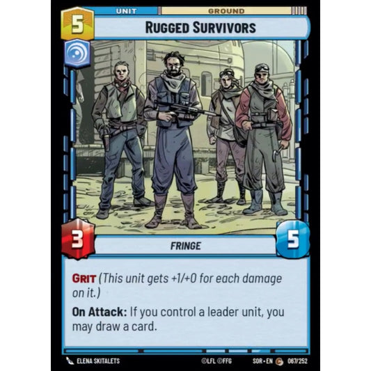 Rugged Survivors, 67, C, Star Wars Unlimited, Sparks Of Rebellion