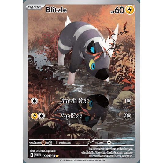 Blitzle Illustration Rare 114/086 Pokemon Card Game White Flare