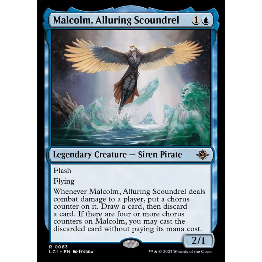 Malcolm, Alluring Scoundrel rare 63 Magic the Gathering The Lost Caverns of Ixalan