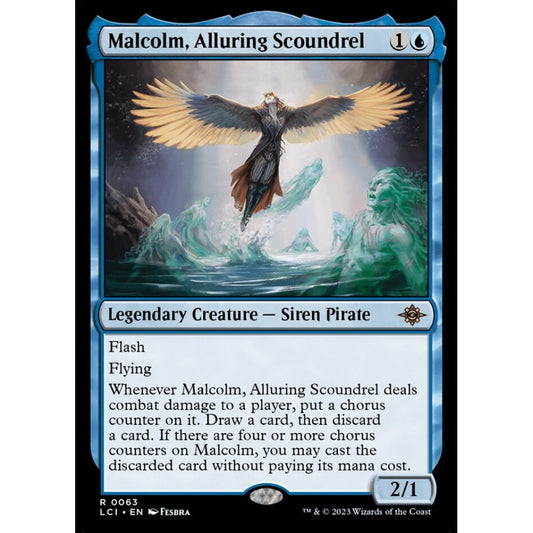 Malcolm, Alluring Scoundrel rare 63 Magic the Gathering The Lost Caverns of Ixalan