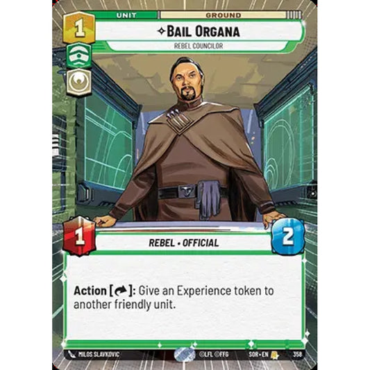 Bail Organa, 358, R, Star Wars Unlimited, Sparks Of Rebellion