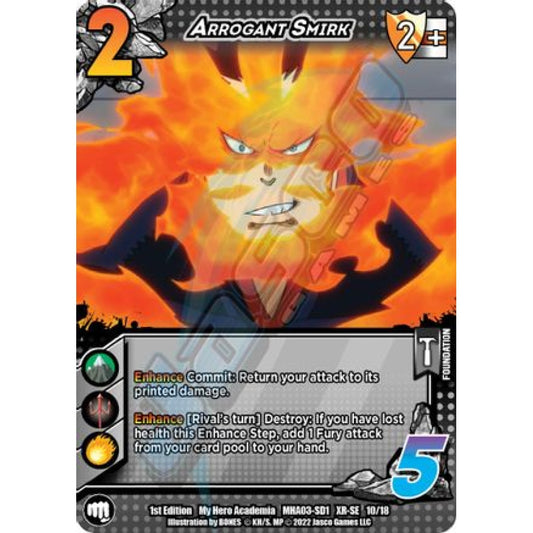 Arrogant Smirk, 10/18, XR-SE, UniVersus, MHA03 Heroes Clash