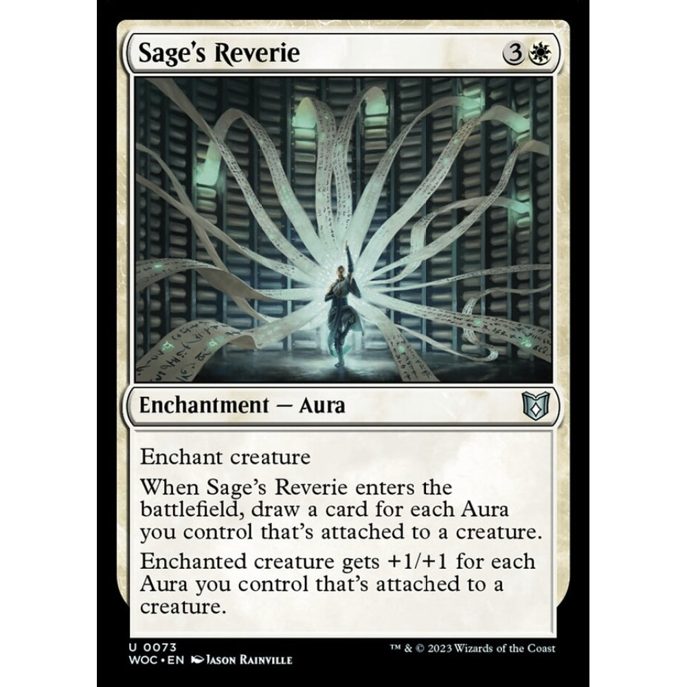 Sage's Reverie, uncommon, 73, Magic the Gathering, Wilds of Eldraine Commander