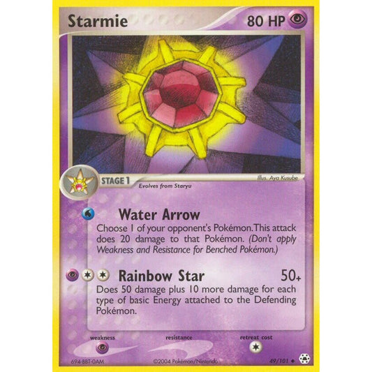 Starmie Uncommon 49/101 Pokemon Card Game EX Hidden Legends