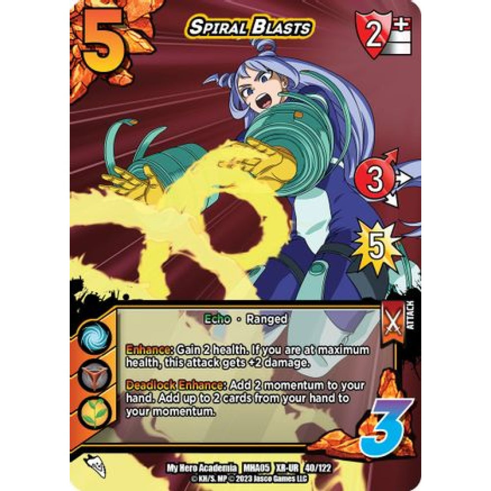 Spiral Blasts, 40/122, XR-UR, UniVersus, MHA05 Undaunted Raid