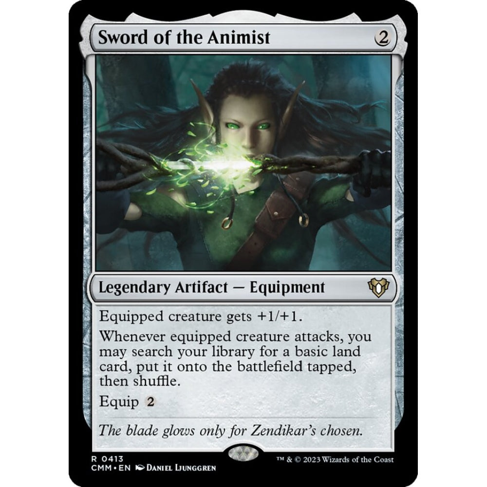 Sword of the Animist rare 413 Magic the Gathering Commander Masters
