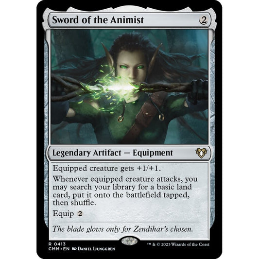 Sword of the Animist rare 413 Magic the Gathering Commander Masters
