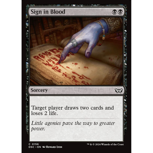 Sign in Blood, 156, common, Magic: The Gathering, Duskmourn: House of Horror