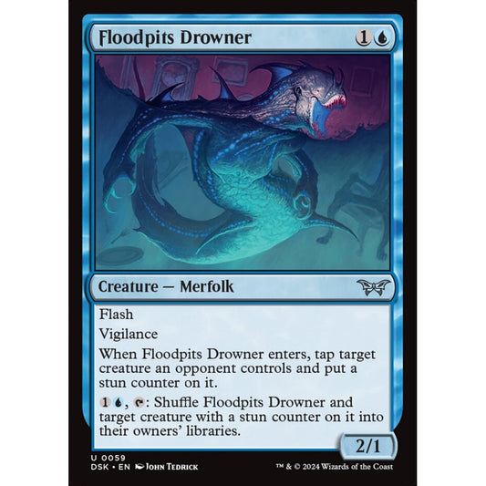 Floodpits Drowner, 59, uncommon, Magic: The Gathering, Duskmourn: House of Horror
