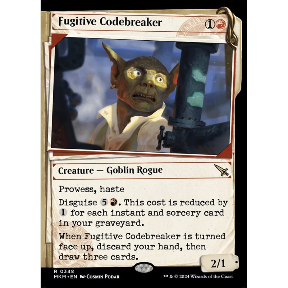 Fugitive Codebreaker rare 348 Magic the Gathering Murders at Karlov Manor