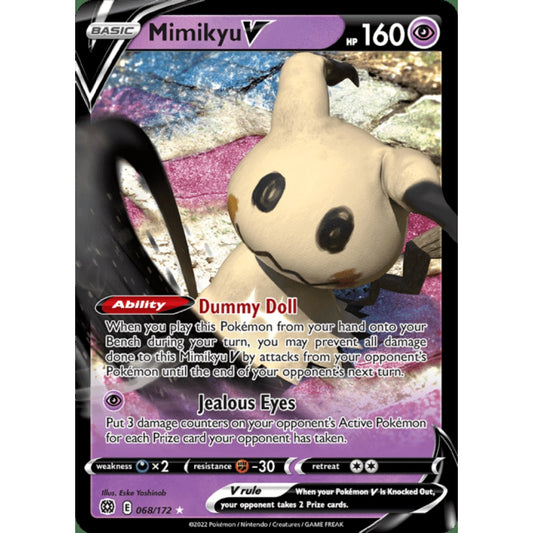 Mimikyu V Double Rare 068/172 Pokemon Card Game Brilliant Stars
