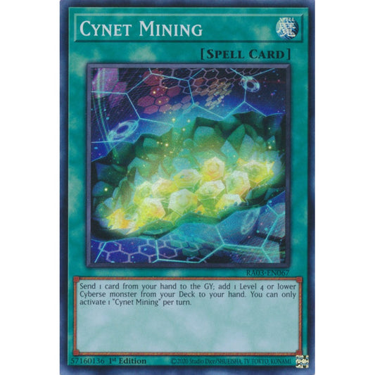 Cynet Mining RA03-EN067 Super Super Rare Yu-Gi-Oh Quarter Century Bonanza in Art