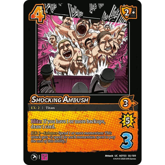 Shocking Ambush 50/189 AOT03 Universus Attack on Titan: Apocalypse Attack UC