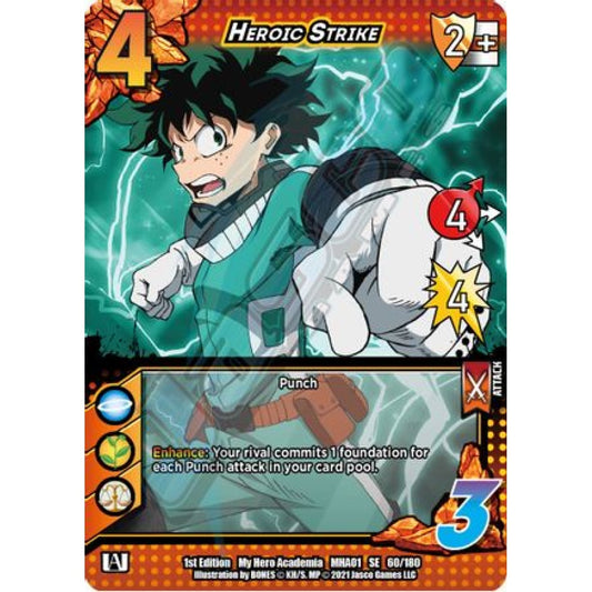Heroic Strike, 60/180, SE, UniVersus, MHA01 My Hero Academia