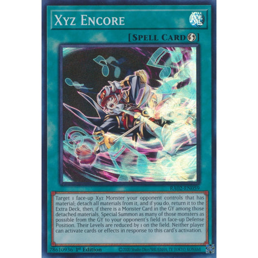 Xyz Encore RA02-EN059 QCR Quarter Century Secret Rare Yu-Gi-Oh 25th Anniversary Rarity Collection II in Art