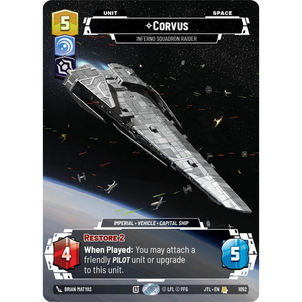 Corvus, R, JTL 1052) Prestige Foil, Star Wars Unlimited