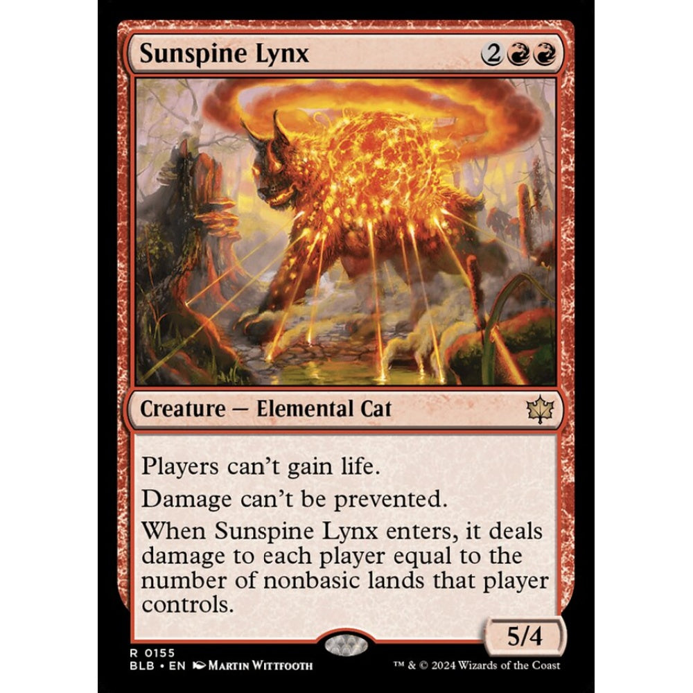 Sunspine Lynx, 155, rare, Magic: The Gathering, Bloomburrow