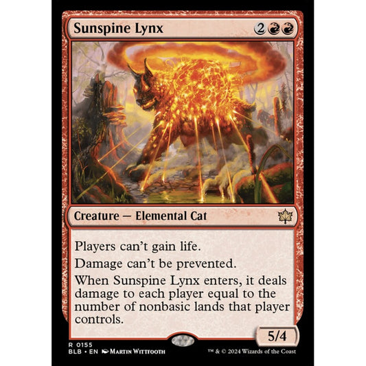 Sunspine Lynx, 155, rare, Magic: The Gathering, Bloomburrow