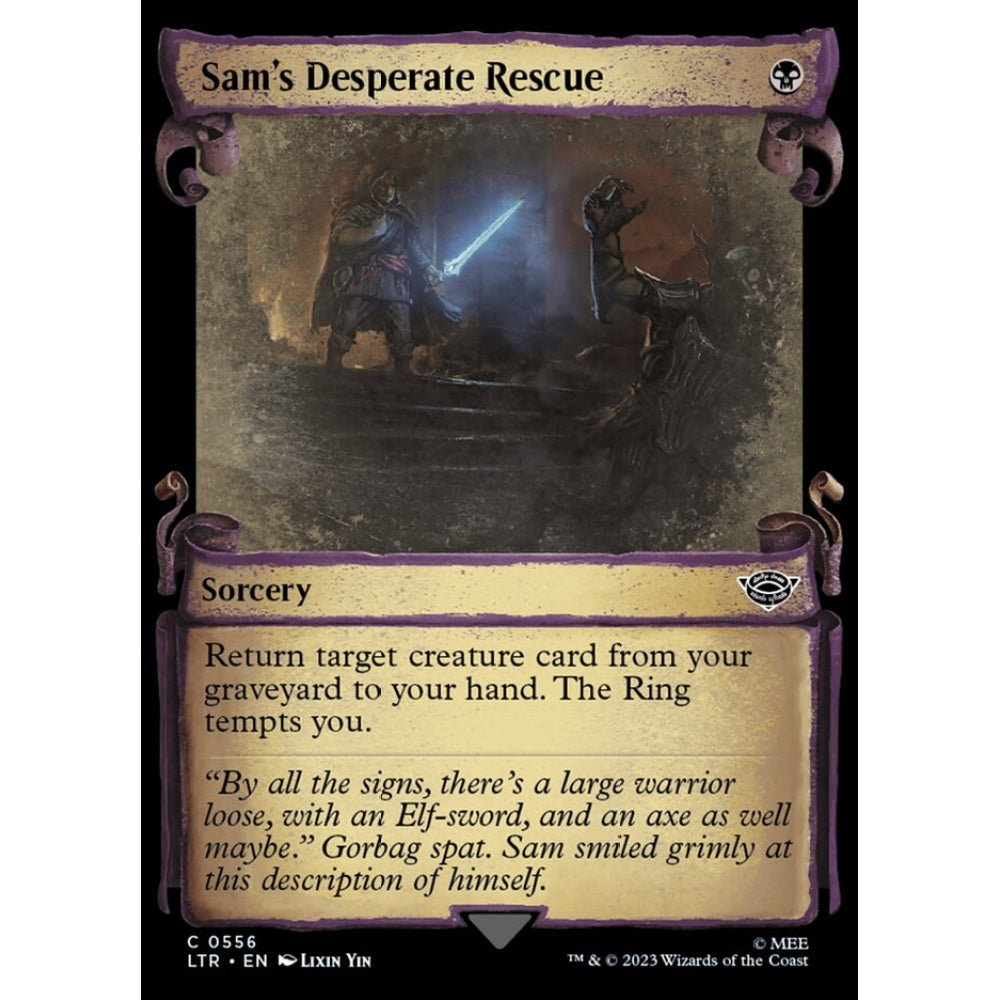 Sam's Desperate Rescue, common, 556, Magic the Gathering, The Lord of the Rings: Tales of Middle-earth