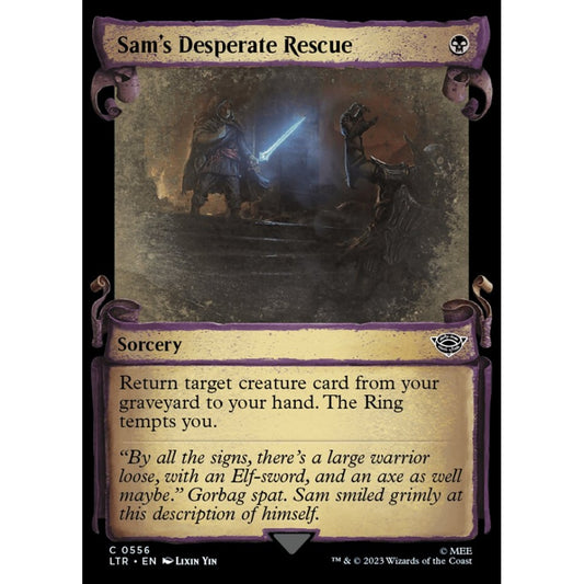 Sam's Desperate Rescue, common, 556, Magic the Gathering, The Lord of the Rings: Tales of Middle-earth