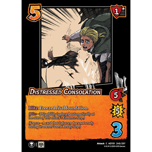 Distressed Consolation, 240/297, C, UniVersus, Attack on Titan: Battle for Humanity