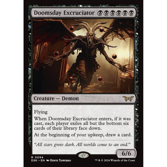 Doomsday Excruciator, 94, rare, Magic: The Gathering, Duskmourn: House of Horror