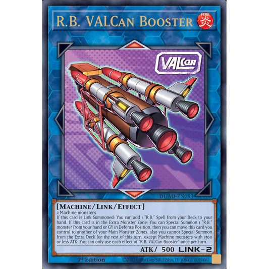 R.B. VALCan Booster DUAD-EN093 Ultra Ultra Rare Yu-Gi-Oh Duelist's Advance in Art