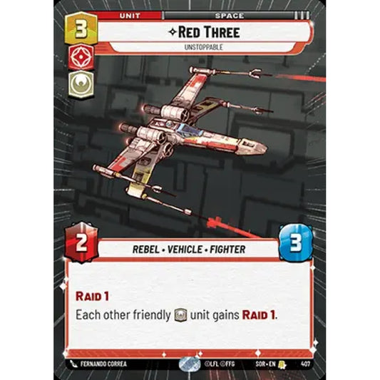 Red Three, 407, R, Star Wars Unlimited, Sparks Of Rebellion