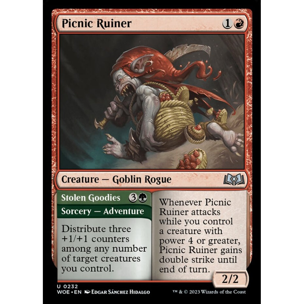 Picnic Ruiner // Stolen Goodies, uncommon, 232, Magic the Gathering, Wilds of Eldraine
