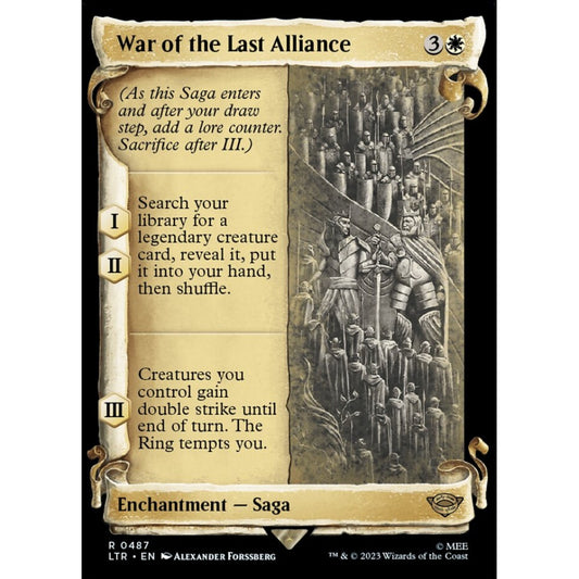 War of the Last Alliance, rare, 487, Magic the Gathering, The Lord of the Rings: Tales of Middle-earth