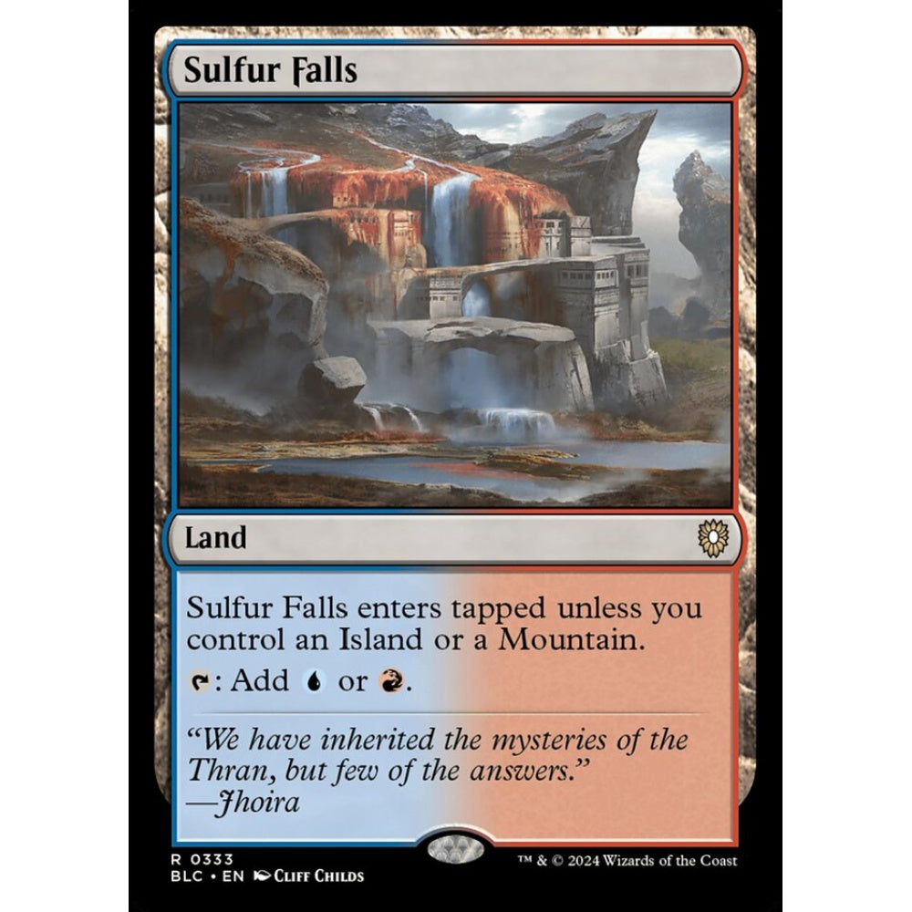 Sulfur Falls, 333, rare, Magic: The Gathering, Bloomburrow