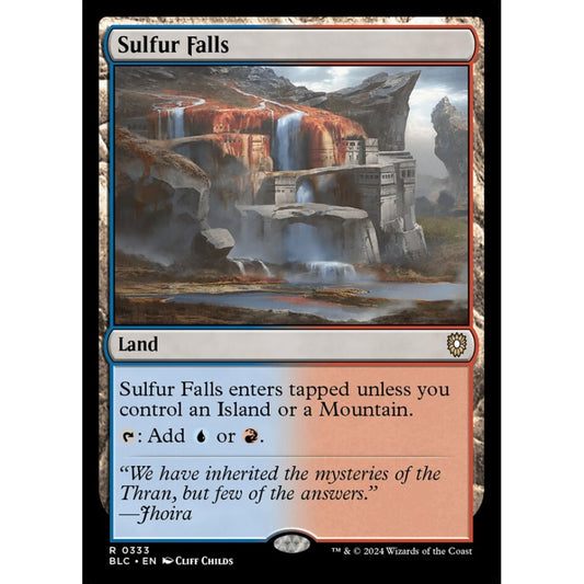 Sulfur Falls, 333, rare, Magic: The Gathering, Bloomburrow