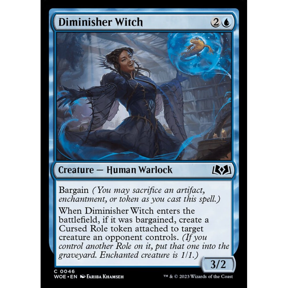 Diminisher Witch, common, 46, Magic the Gathering, Wilds of Eldraine