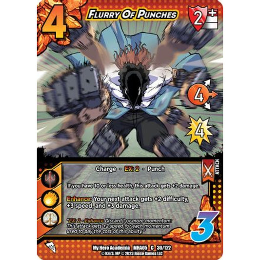 Flurry Of Punches, 30/122, C, UniVersus, MHA05 Undaunted Raid