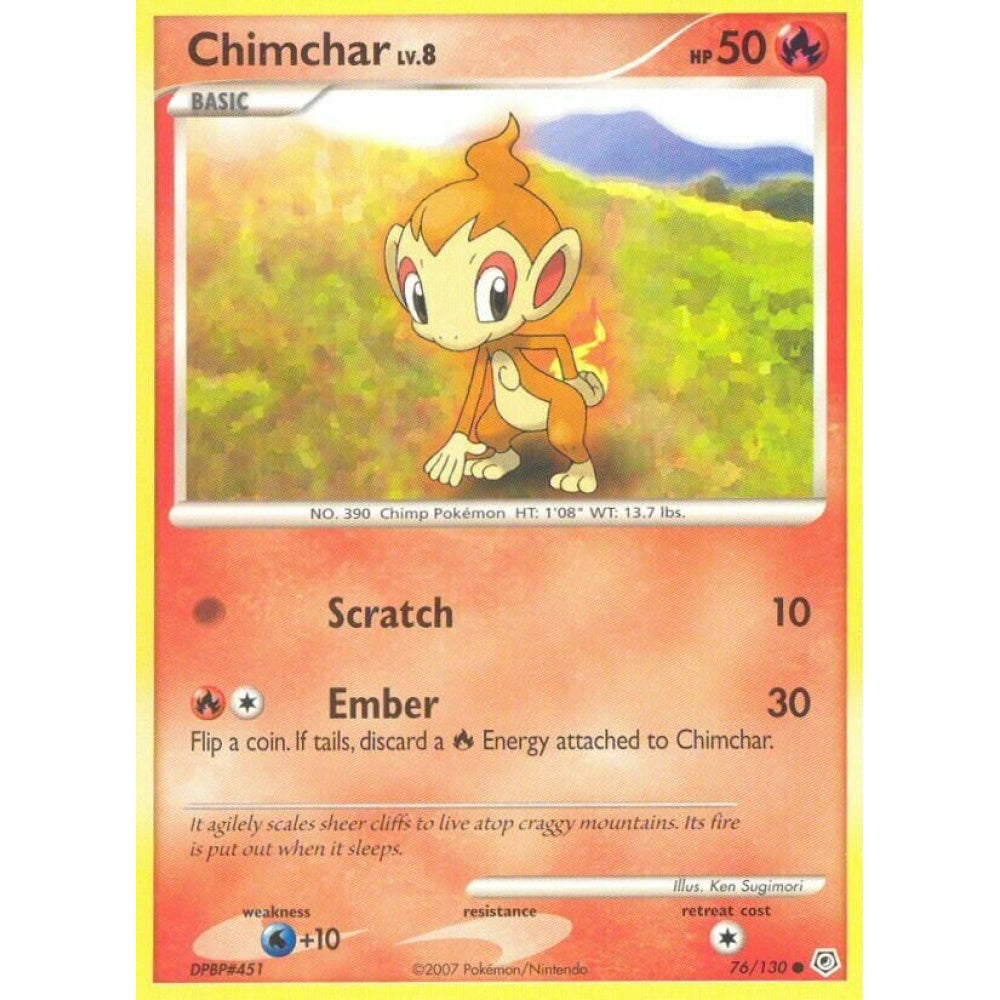 Chimchar Common 76/130 Pokemon Card Game Diamond & Pearl