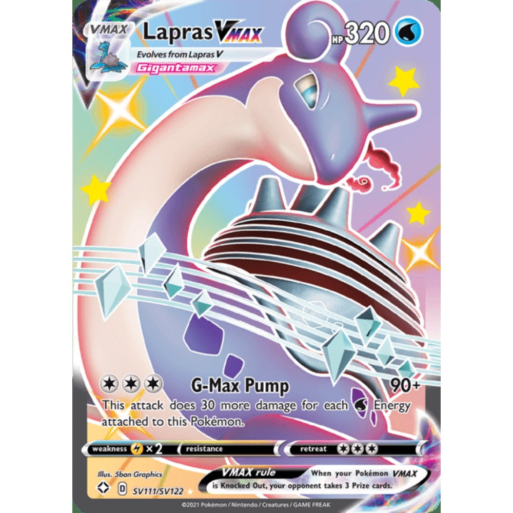 Lapras VMAX Ultra Rare SV111/SV122 Pokemon Card Game Shining Fates
