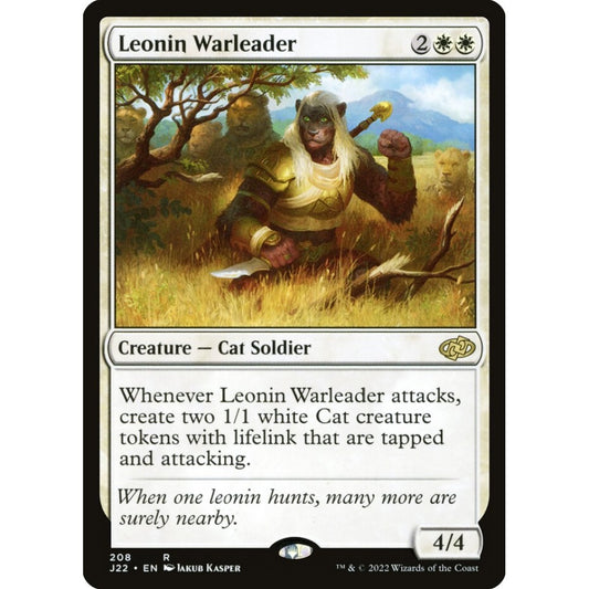 Leonin Warleader rare 208 Magic the Gathering Jumpstart 2022