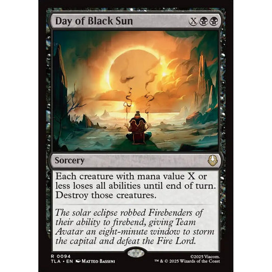 Day of Black Sun rare 94 Magic the Gathering Avatar: The Last Airbender