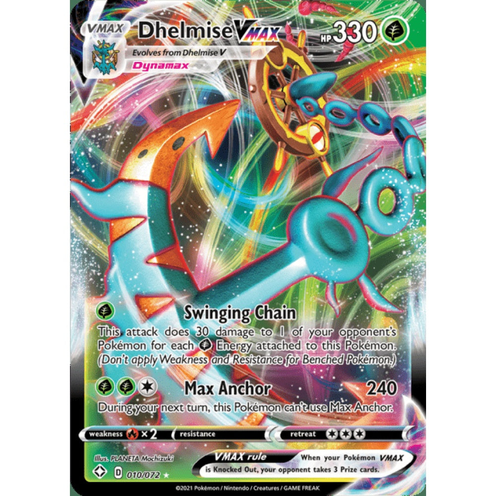Dhelmise VMAX Ultra Rare 010/072 Pokemon Card Game Shining Fates