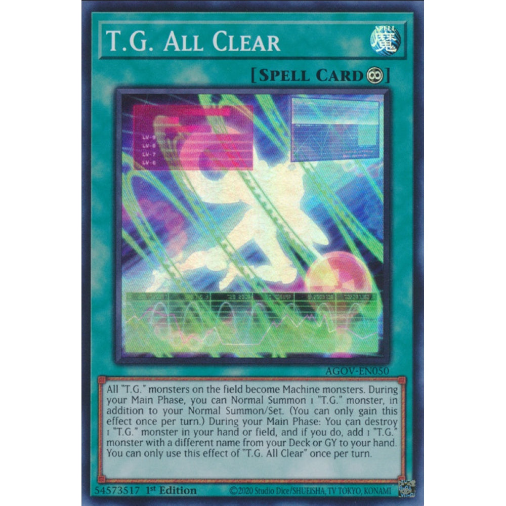 T.G. All Clear, AGOV-EN050, Super Rare, Yu-Gi-Oh!, Age of Overlord
