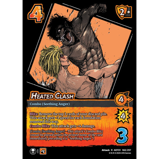Heated Clash, 160/297, R, UniVersus, Attack on Titan: Battle for Humanity