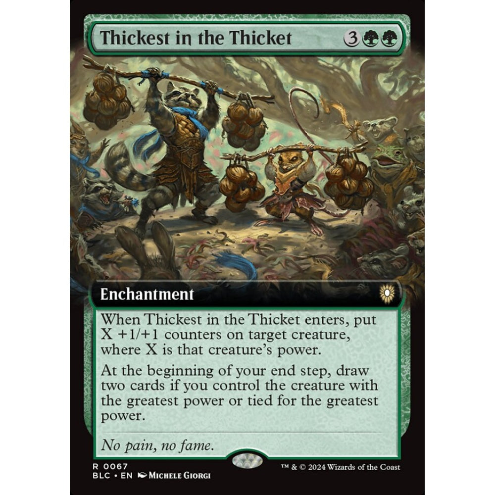 Thickest in the Thicket, 67, rare, Magic: The Gathering, Bloomburrow Commander