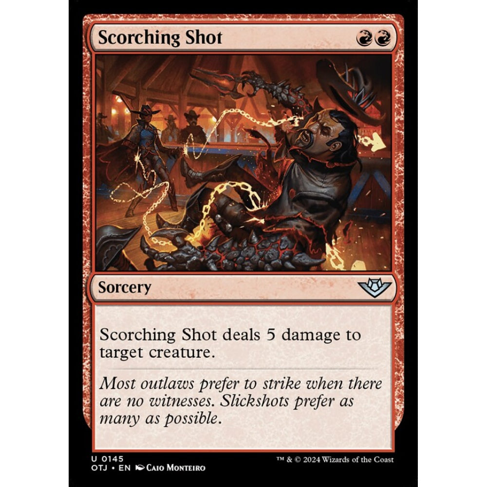 Scorching Shot, 145, uncommon, Magic: The Gathering, Outlaws of Thunder Junction