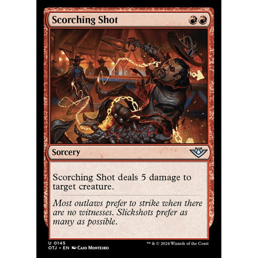 Scorching Shot, 145, uncommon, Magic: The Gathering, Outlaws of Thunder Junction