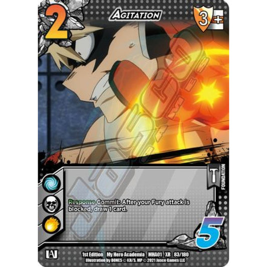 Agitation, 83/180, XR, UniVersus, MHA01 My Hero Academia