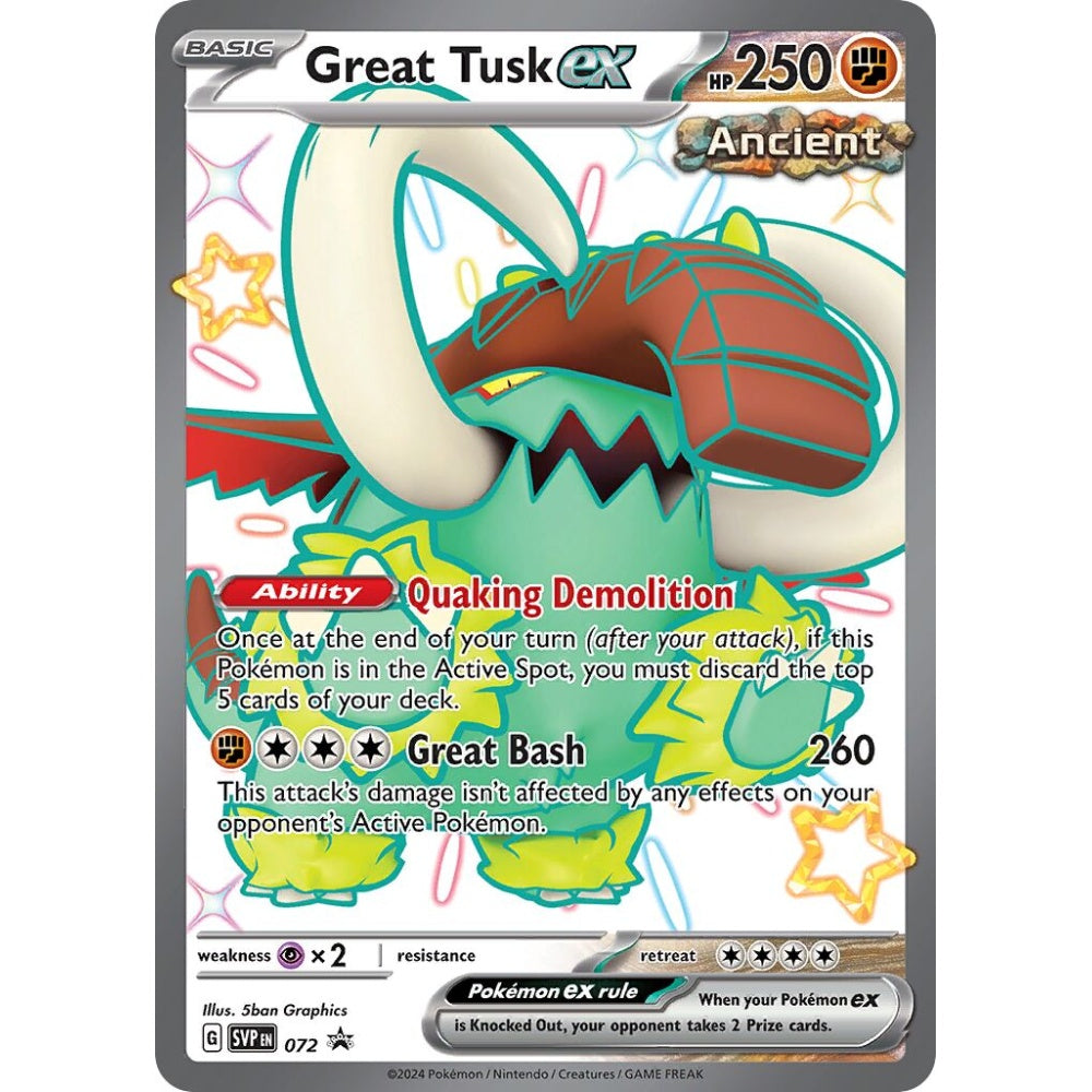 Great Tusk ex Promo 072 Pokemon Card Game Scarlet & Violet Promos