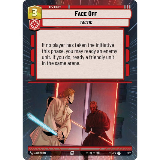 Face Off, U, JTL 912) Hyperspace Foil, Star Wars Unlimited